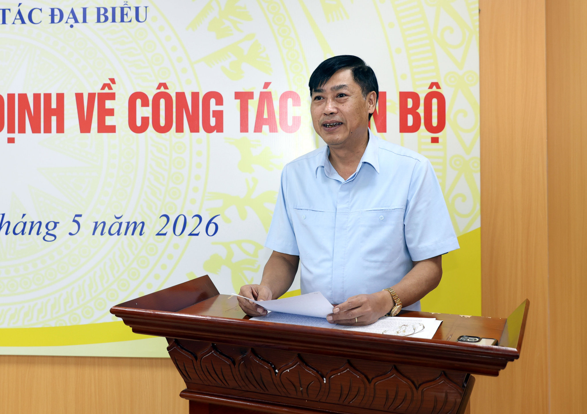 Chủ nhiệm Ủy ban Công tác đại biểu Nguyễn Hữu Đông phát biểu tại buổi lễ